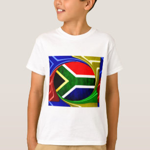 T-shirt Bandeira da África do Sul: Motif Dinâmico de Rodov