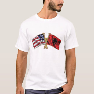 T-shirt Bandeira da amizade de Albânia EUA