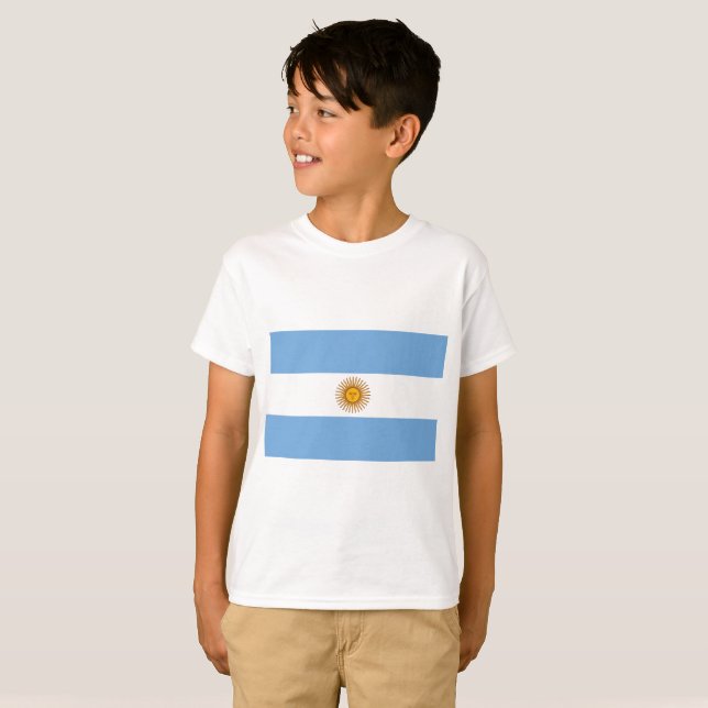 T-shirt Bandeira da Argentina (Frente Completa)