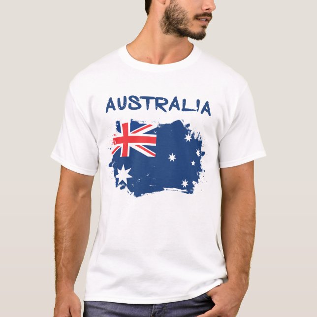 T-shirt Bandeira da Austrália (Frente)