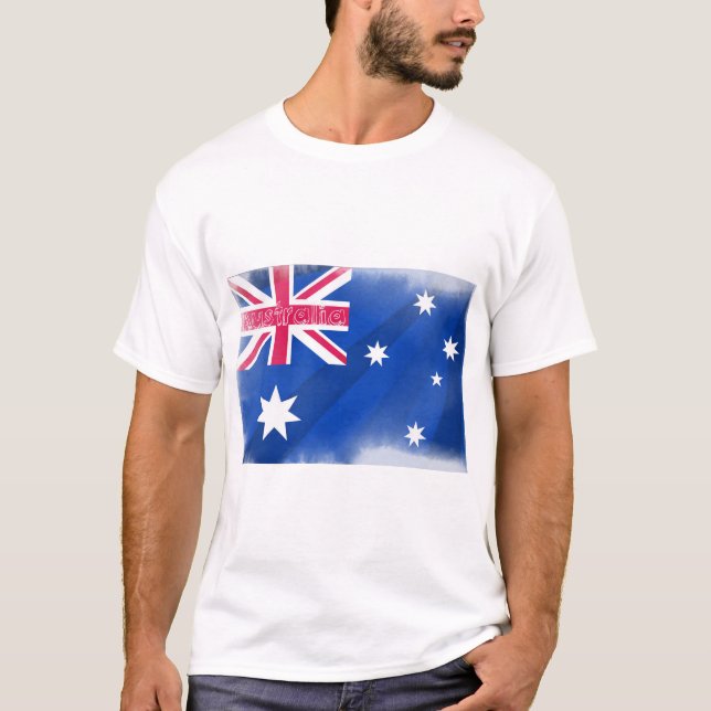 T-shirt Bandeira da Austrália Fadeout (Frente)