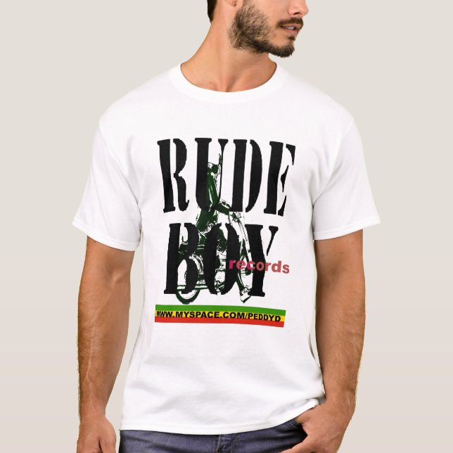 T-SHIRT BANDEIRA DA BICICLETA DE RUDEBOY (Frente)