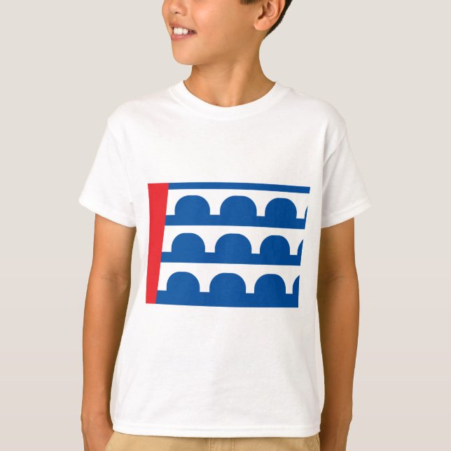 T-shirt Bandeira da cidade de Des Moines (Frente)