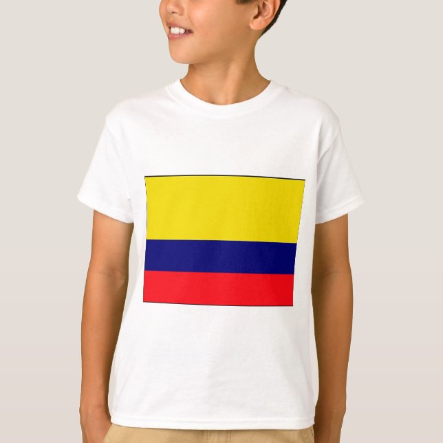 T-shirt bandeira da Colômbia (Frente)