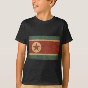 T-shirt Bandeira da Coreia do Norte do vintage