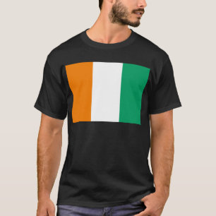 T-shirt Bandeira da Costa do Marfim - Drapeau de la Côte 