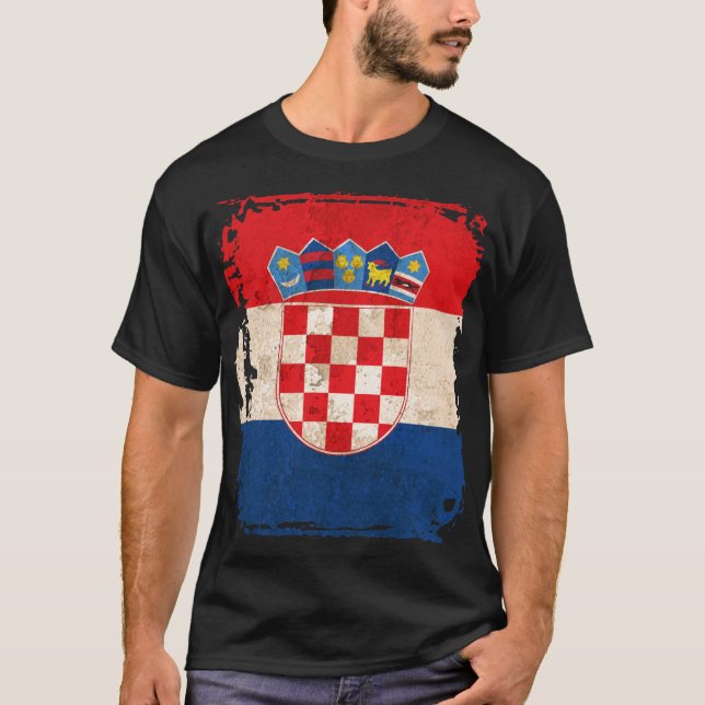 T-shirt Bandeira da Croácia (Frente)