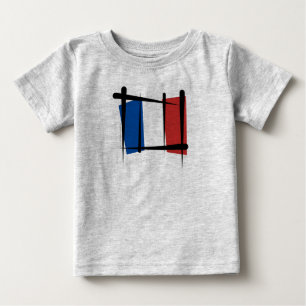 T-shirt Bandeira da escova de France