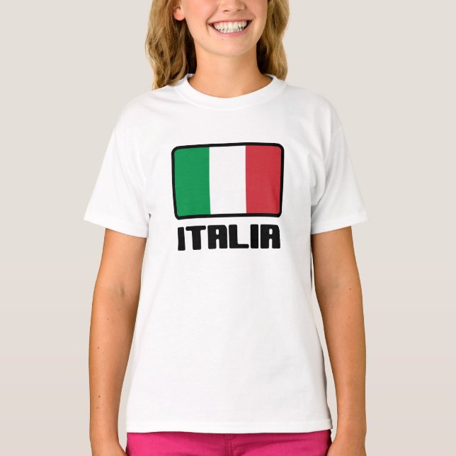 T-shirt Bandeira da Itália (Frente)