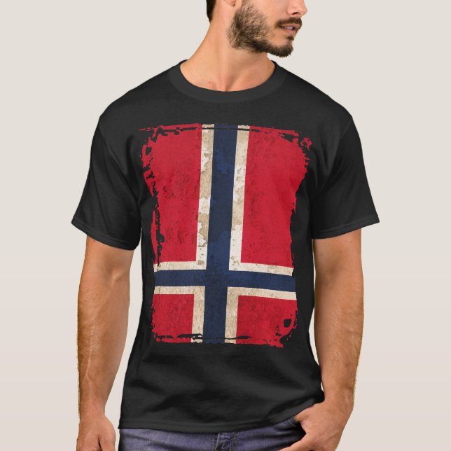 T-shirt Bandeira da Noruega (Frente)