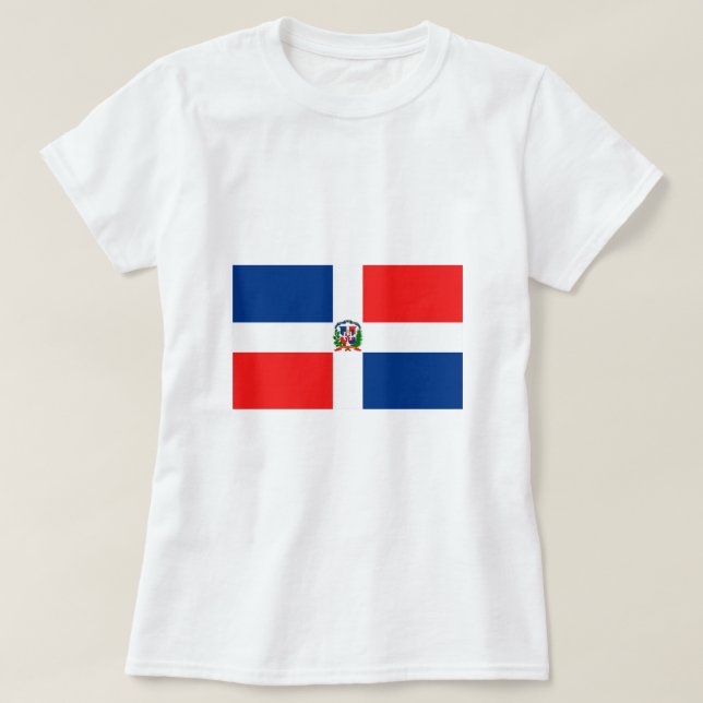 T-shirt Bandeira da República Dominicana (Frente do Design)