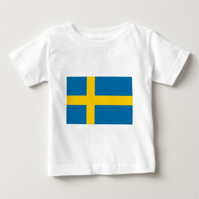 T-shirt Bandeira da Suecia (Frente)