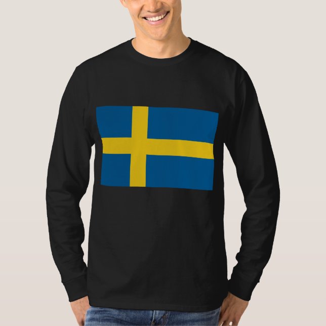 T-shirt Bandeira da Suecia (Frente)