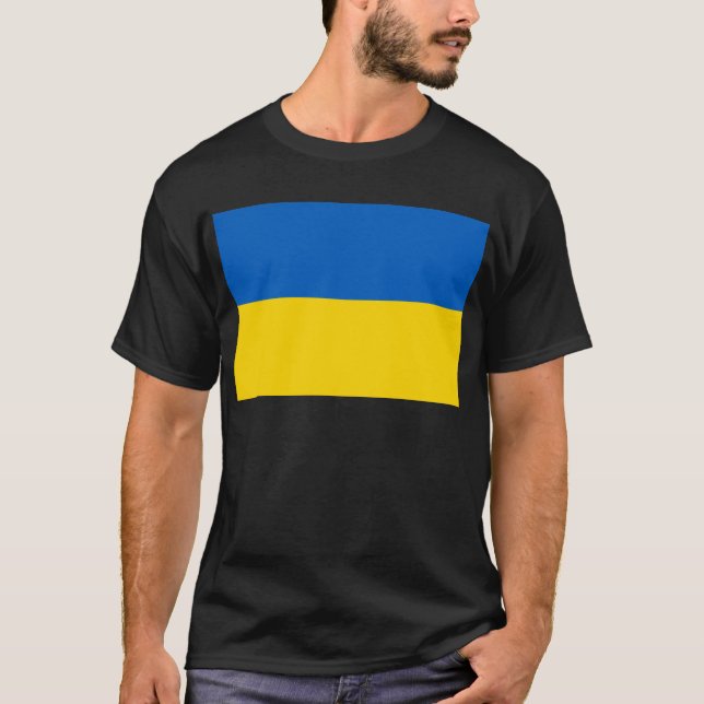 T-shirt Bandeira da Ucrânia (Frente)