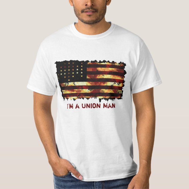 T-shirt Bandeira da União, Guerra Civil, Bandeira Engraçad (Frente)