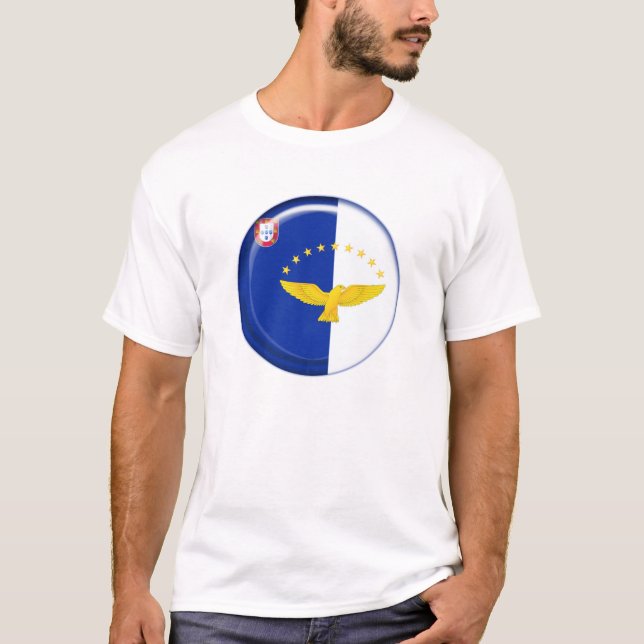 T-shirt Bandeira das ilhas de Açores (Frente)
