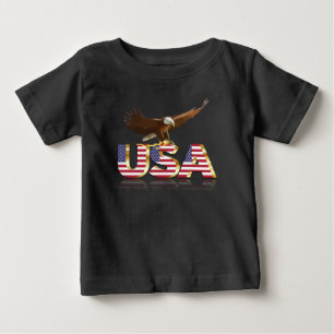 T-shirt bandeira de águia americana