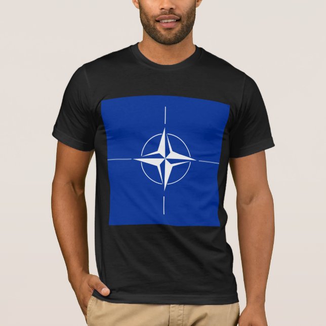 T-shirt Bandeira de alta qualidade da OTAN (Frente)