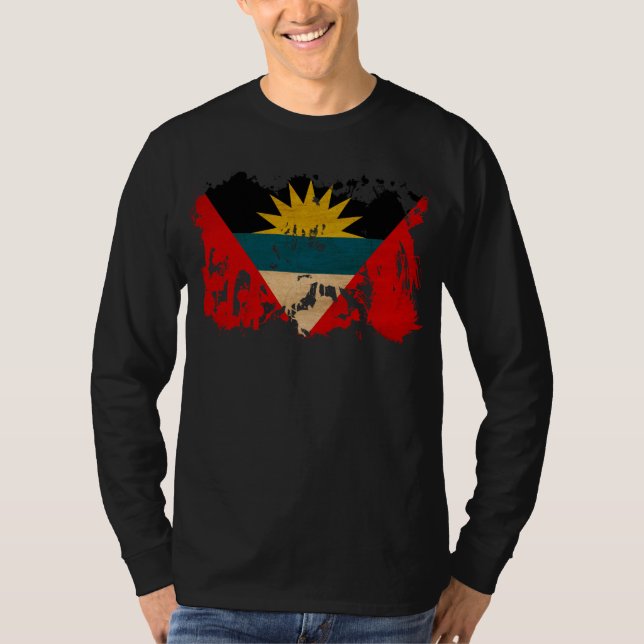 T-shirt Bandeira de Antígua e de Barbuda (Frente)