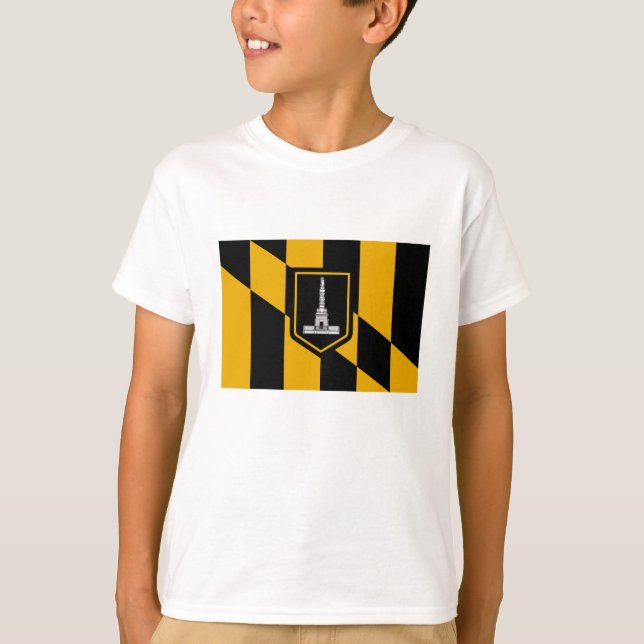T-shirt Bandeira de Baltimore (Frente)