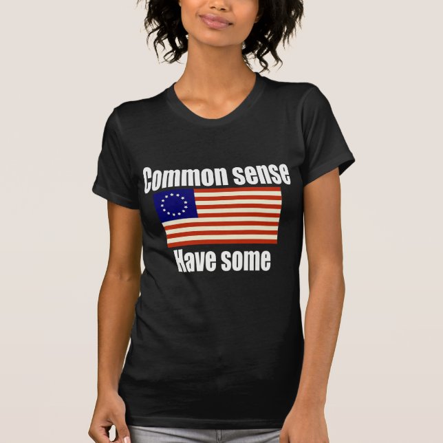 T-shirt Bandeira de Betsy Ross do senso comum (Frente)