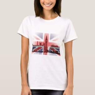 T-shirt Bandeira de Big Ben Londres e de Union Jack