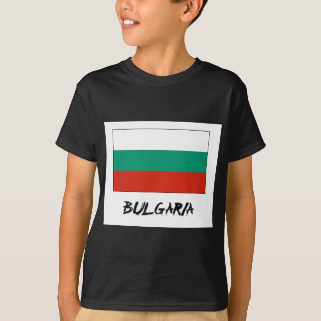 T-shirt Bandeira de Bulgária (Frente)