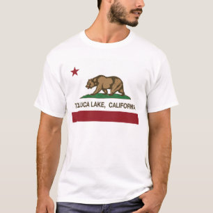 T-shirt bandeira de Califórnia do lago do toluca