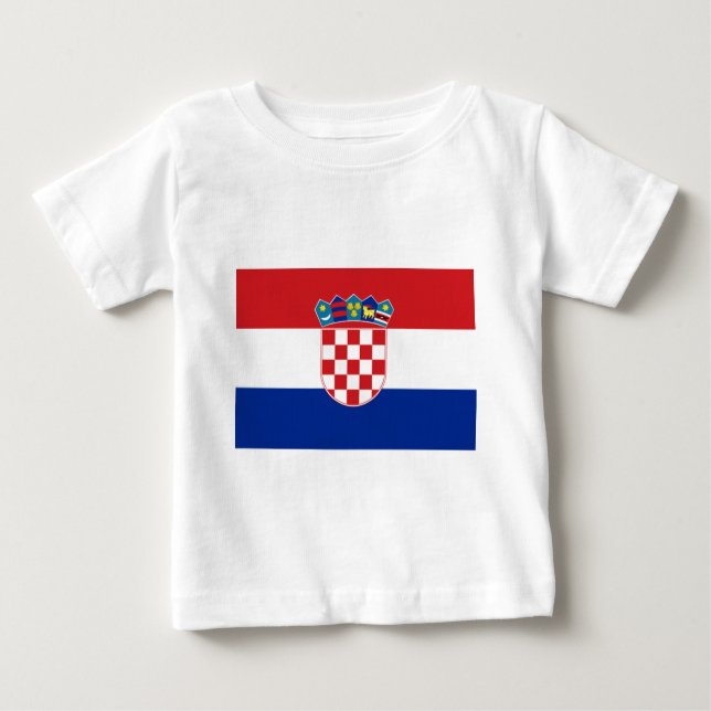 T-shirt Bandeira de Croatia (Frente)