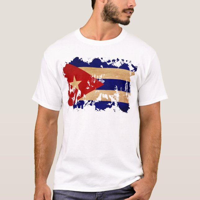 T-shirt Bandeira de Cuba (Frente)