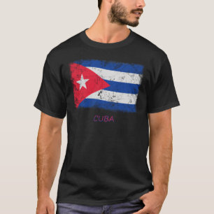 T-shirt Bandeira de Cuba do Grunge