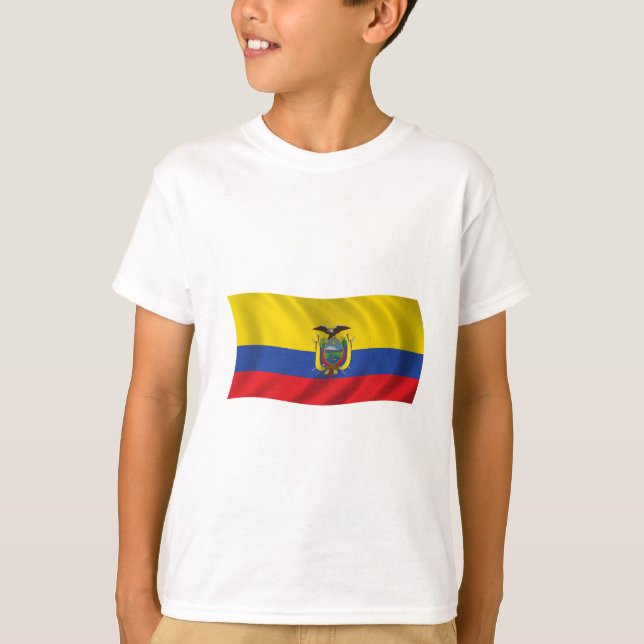 T-shirt Bandeira de Equador (Frente)