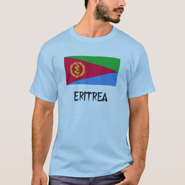T-shirt Bandeira de Eritrea (Frente)