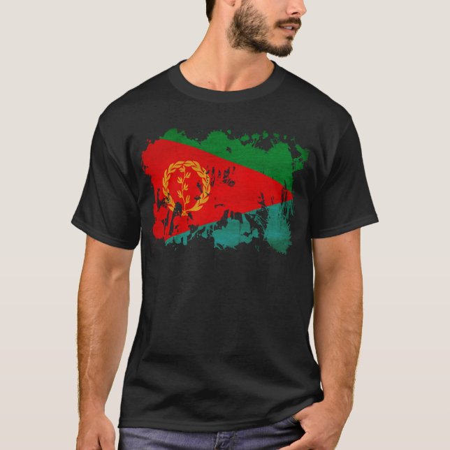 T-shirt Bandeira de Eritrea (Frente)