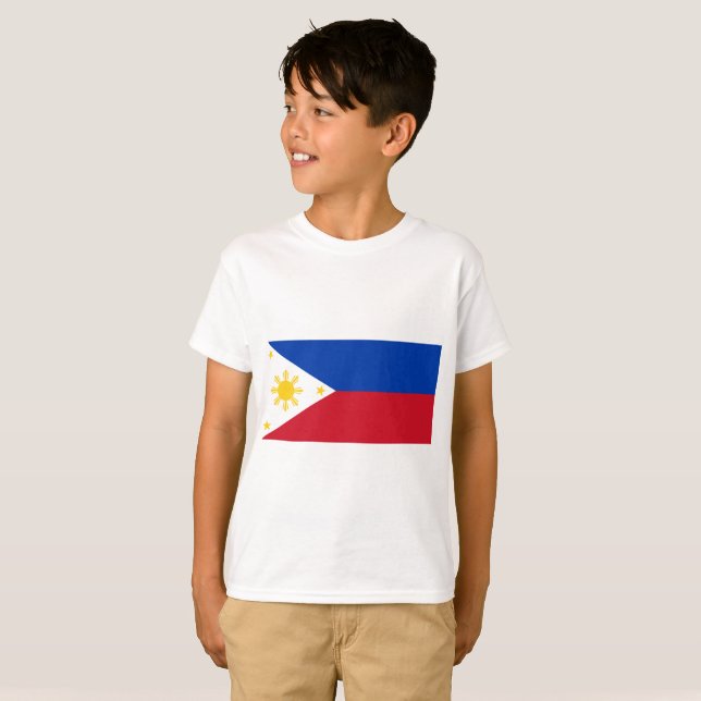 T-shirt Bandeira de Filipinas (Frente Completa)