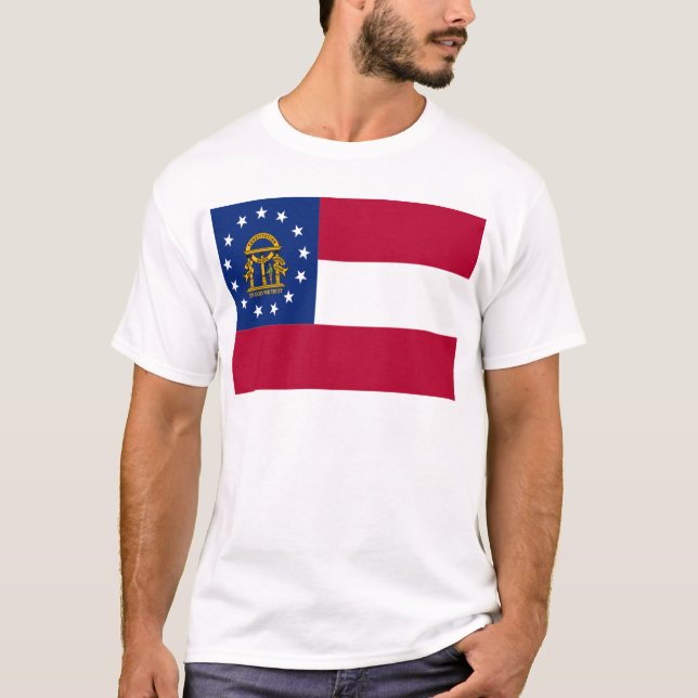 T-shirt Bandeira de Geórgia (Frente)