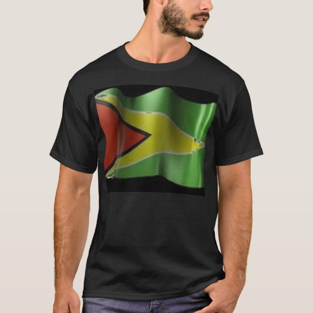 T-shirt bandeira de guyana (Frente)