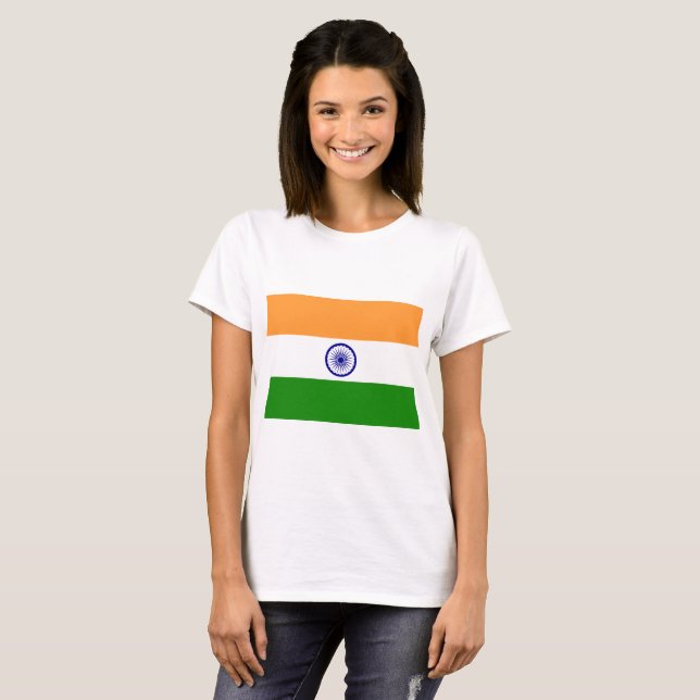 T-shirt Bandeira de India (Frente Completa)