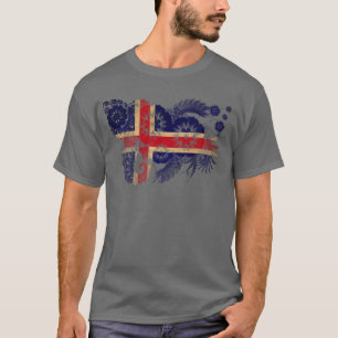 T-shirt Bandeira de Islândia