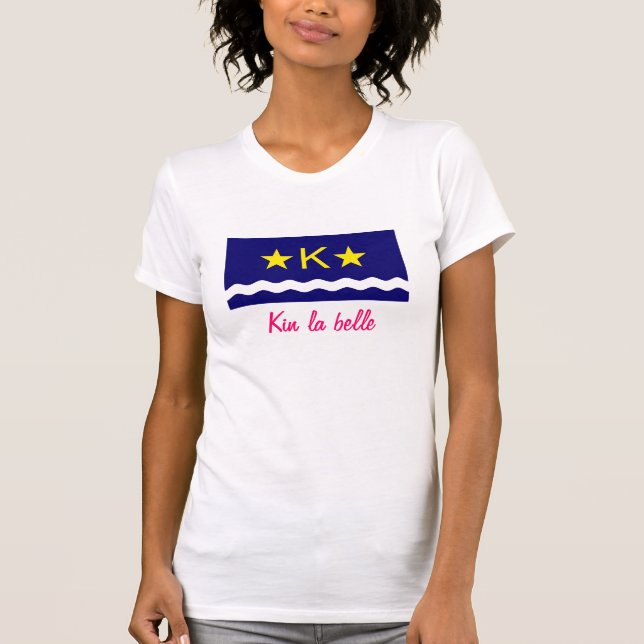 T-shirt Bandeira de Kinshasa "Kin la belle" (Frente)