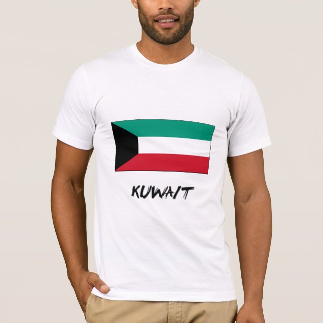 T-shirt Bandeira de Kuwait (Frente)