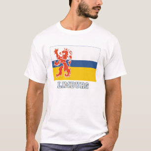T-shirt Bandeira de Limburgo com nome