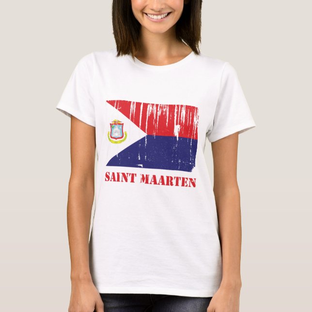 T-shirt Bandeira de Maarten do santo (Frente)