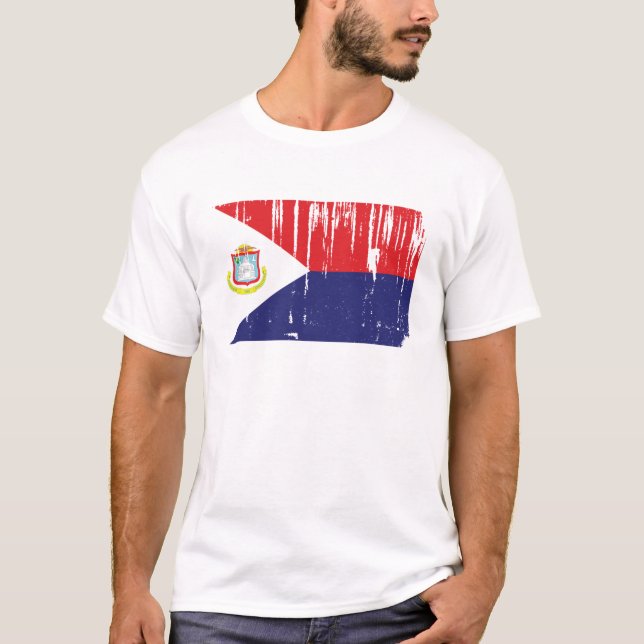 T-shirt Bandeira de Maarten do santo (Frente)