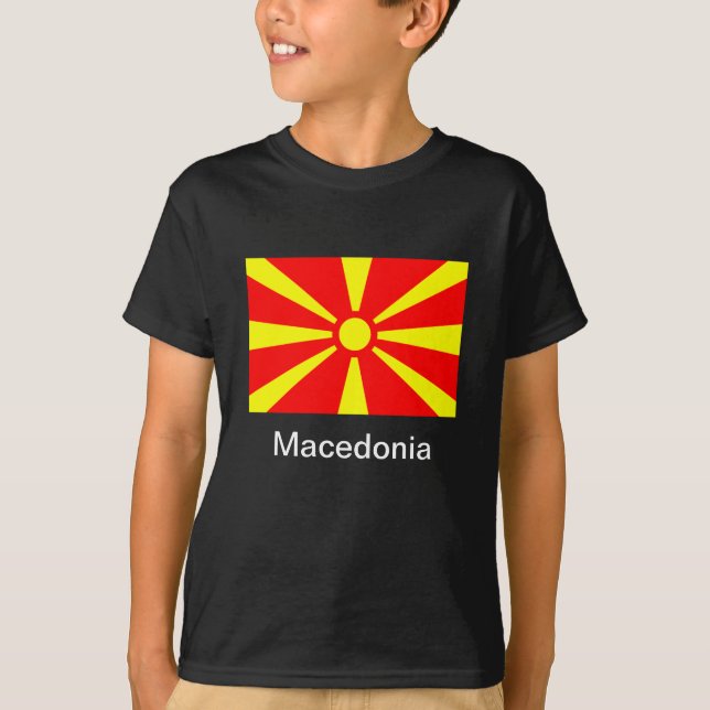 T-shirt Bandeira de Macedónia (Frente)