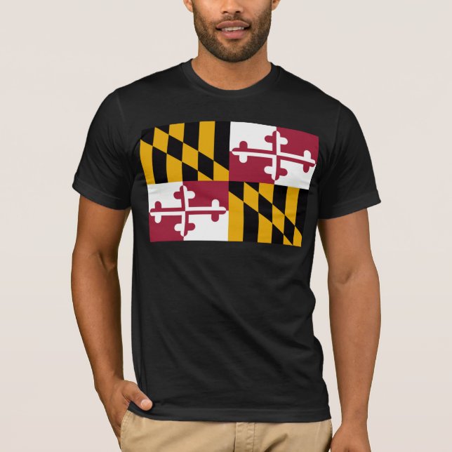 T-shirt Bandeira de Maryland (Frente)