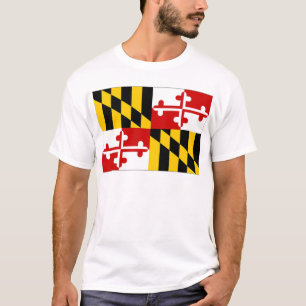 T-shirt Bandeira de Maryland dos Estados Unidos