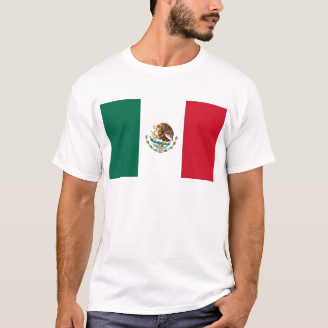 T-shirt Bandeira de México - bandeira mexicana - Bandera (Frente)