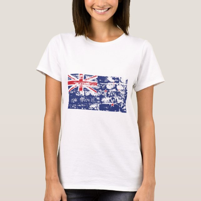 T-shirt Bandeira de Nova Zelândia (Frente)