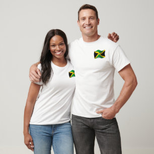 T-shirt Bandeira de ondulação de Jamaica